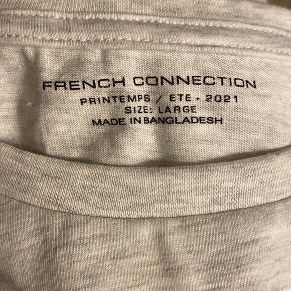 NEW ~ FRENCH CONNECTION ~ Love Is Love Cotton Cropped Tee ~ VDAY ships ASAP - Picture 3 of 5